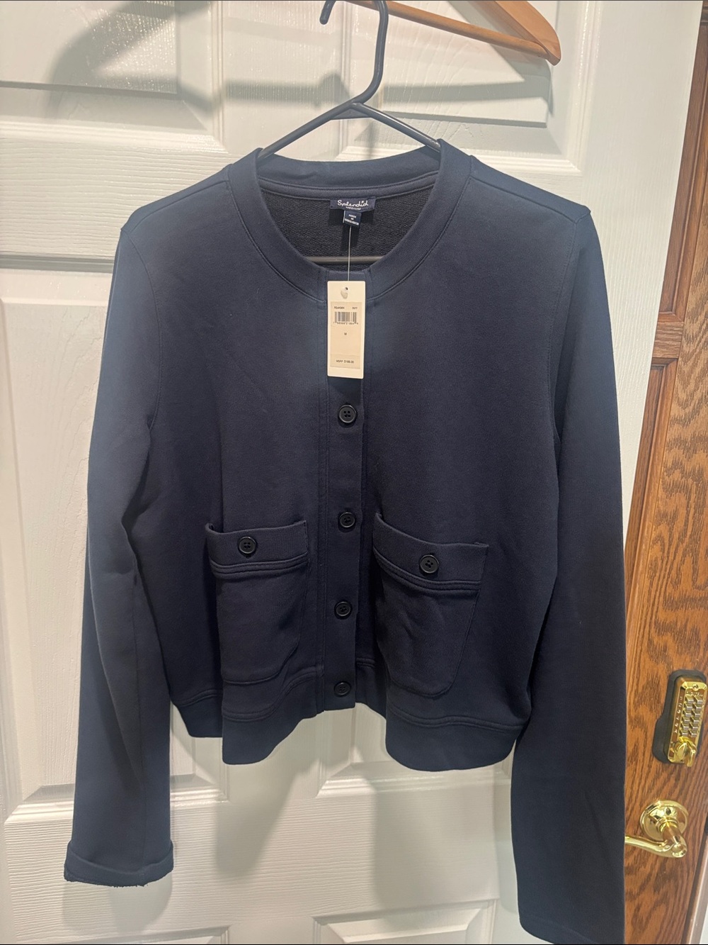 Splendid Navy Button Front Cardigan Jacket NWT Size M